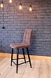 стул Абсент полубарный нога черная 600 (Т184 кофе с молоком)