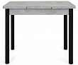 стол Милан-2 EVO 120х80 (+30+30) (ноги 4 чёрный) (светлый цемент)